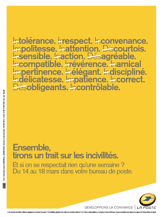 LA POSTE TIRONS 1 TRAIT