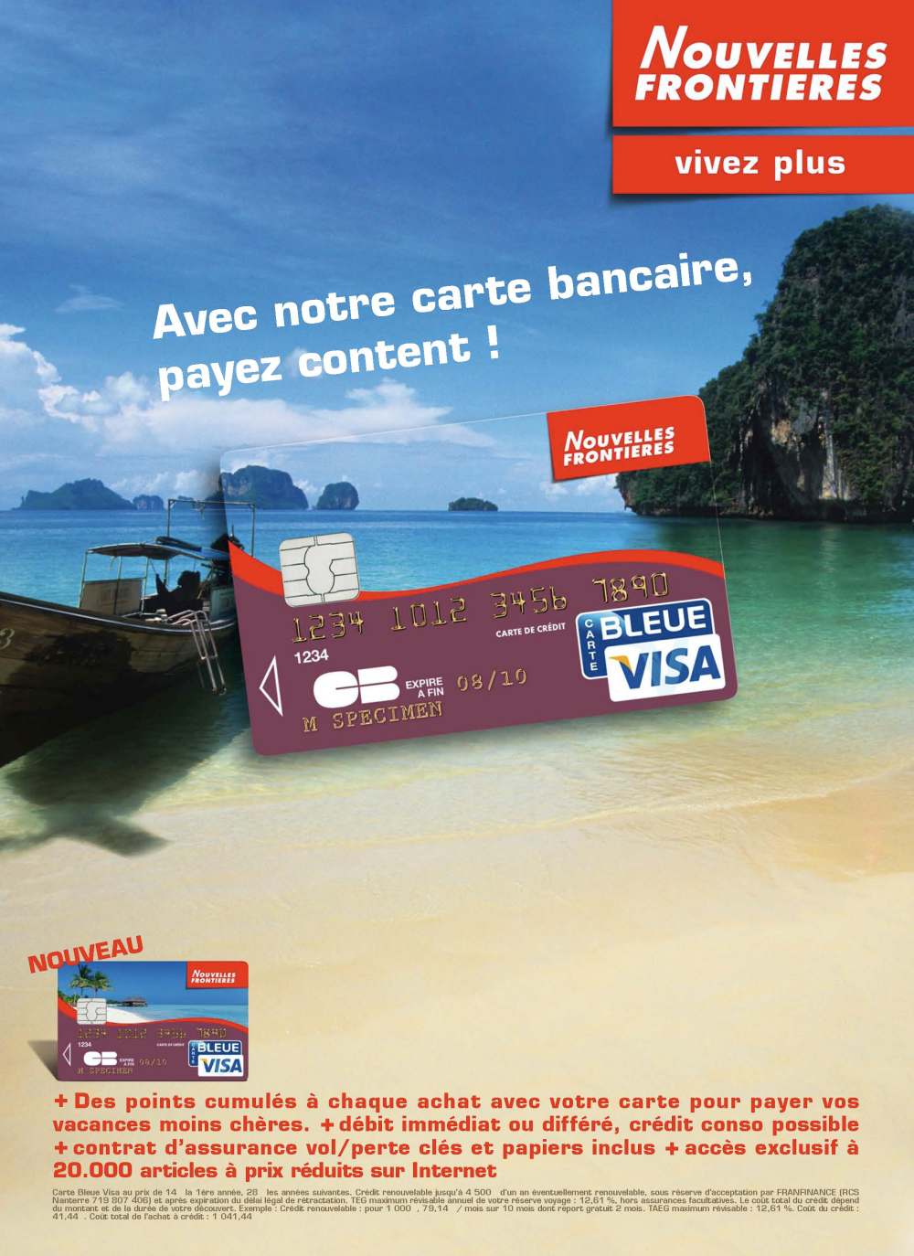 NOUVELLES FRONTIERES AFFICHE VISA