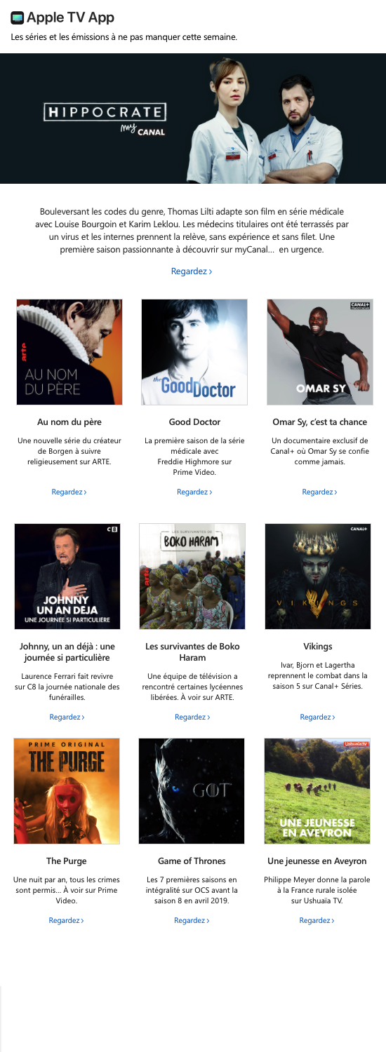 LE RÉDAC email Apple novembre